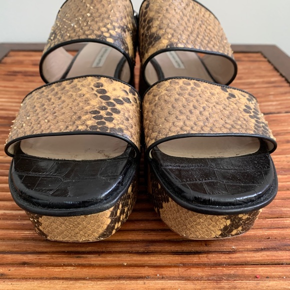 DRIES VAN NOTEN Snakeskin Wedge Sandal 36.5 Italy - Picture 3 of 8